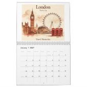 Londen thema 2027 kalender (Jan 2027)