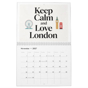 Londen thema 2027 kalender 