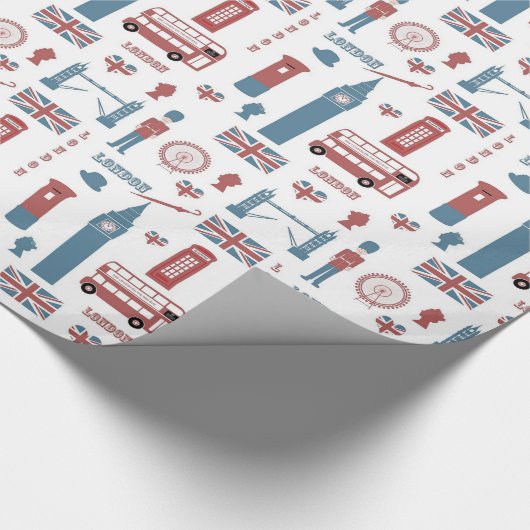 Londen Thema Gift Wrap Cadeaupapier (Hoek)