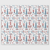 Londen Thema Gift Wrap Cadeaupapier (Vlak)