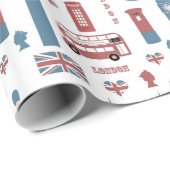 Londen Thema Gift Wrap Cadeaupapier (Rol Hoek)