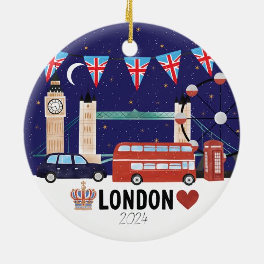 Londen Thema Ornament 2024 (Achterkant)