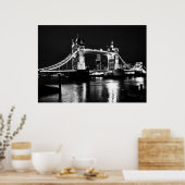 Londen, Tower Bridge bij Night Poster (Keuken)