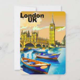 Londen Tower Bridge Lege Waterverfschildering Post Bedankkaart