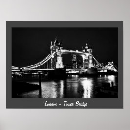 Londen - Tower Bridge, Nacht Nr.2 (Poster) Poster