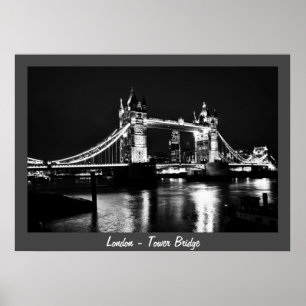 Londen - Tower Bridge, Night No.2 (Poster) Poster