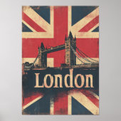  Londen Tower Bridge Travel Poster (Voorkant)
