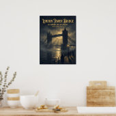 Londen Tower Bridge Victoriaanse Gotische Reis Poster (Keuken)