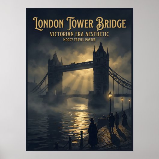 Londen Tower Bridge Victoriaanse Gotische Reis Poster (Voorkant)