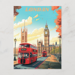 Londen Travel Briefkaart Art, Londen Travel Art, E