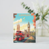Londen Travel Briefkaart Art, Londen Travel Art, E (Staand voorkant)