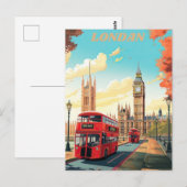 Londen Travel Briefkaart Art, Londen Travel Art, E (Voorkant / Achterkant)