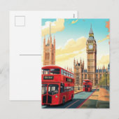 Londen Travel Briefkaart Art, Londen Travel Art, E (Voorkant / Achterkant)