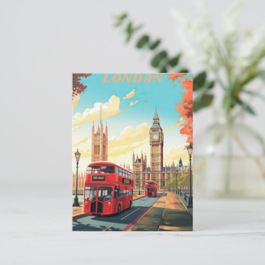 Londen Travel Briefkaart Art, Londen Travel Art, E (Staand voorkant)