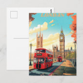 Londen Travel Briefkaart Art, Londen Travel Art, E (Voorkant / Achterkant)