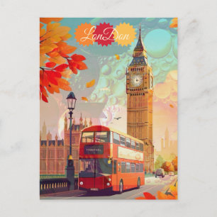 Londen Travel Briefkaart Art, Londen Travel Art, E