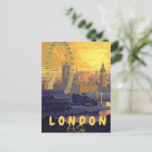 Londen Travel Briefkaart Art, Londen Travel Art, E (Staand voorkant)