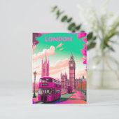 Londen Travel Briefkaart Art, Londen Travel Art, E (Staand voorkant)