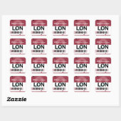 Londen - Travel Label Square Stickers (Vel)