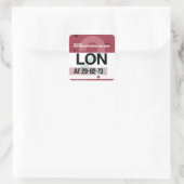 Londen - Travel Label Square Stickers (Tas)