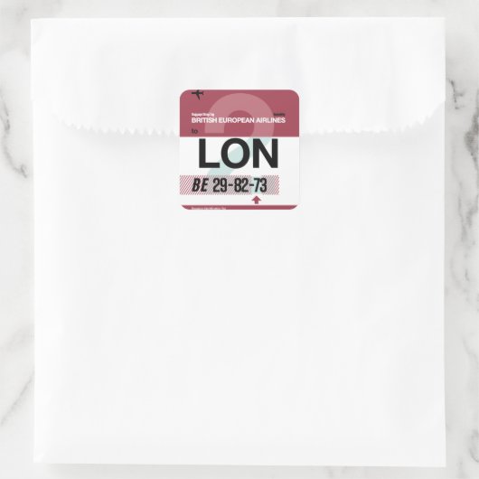 Londen - Travel Label Square Stickers (Tas)