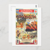  Londen Travel Poster Briefkaart (Voorkant / Achterkant)
