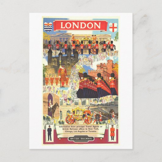  Londen Travel Poster Briefkaart (Voorkant)