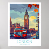 Londen Travel Poster, Verenigd Koninkrijk Travel W Poster (Voorkant)
