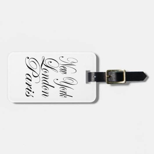 Londen - typografie bagagelabel (Voorkant horizontaal)