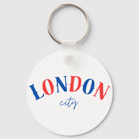 Londen typografie bord 1 sleutelhanger (Voorkant)