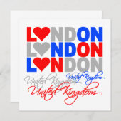 Londen uitnodiging - kies stijl & pas aan! (Voorkant / Achterkant)