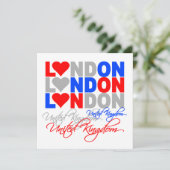 Londen uitnodiging - kies stijl & pas aan! (Staand voorkant)