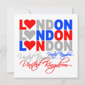 Londen uitnodiging - kies stijl & pas aan! (Voorkant)