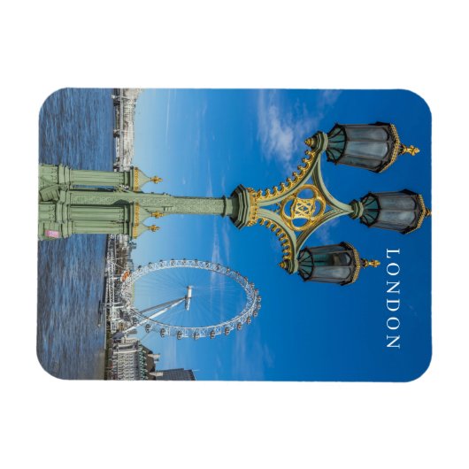 Londen uitzicht van Westminster Bridge koelkastmag Magneet (Horizontaal)