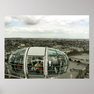 LONDEN UITZICHT VIA LONDON EYE PODS Poster
