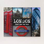 Londen, uitzichten, met aangepast bericht legpuzzel (Horizontaal)