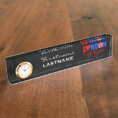 Londen UK custom desk naam bord Naambordje (Zijkant)