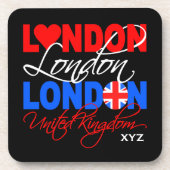 Londen UK custom monogram onderzetters (Voorkant)