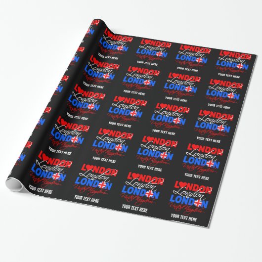 Londen UK custom wrapping papier (Uitgerold)
