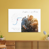 Londen UK Kaart Bruiloft Verloving Foto Gift Canvas Afdruk (Insitu (Woonkamer))