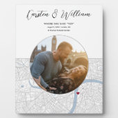 Londen UK Kaart Bruiloft Verloving Foto Gift Fotoplaat (Voorkant)