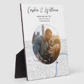 Londen UK Kaart Bruiloft Verloving Foto Gift Fotoplaat (Zijkant)