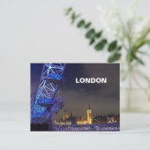 Londen UK Night Landscape London Eye Uitzicht Briefkaart (Staand voorkant)