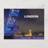 Londen UK Night Landscape London Eye Uitzicht Briefkaart (Voorkant)