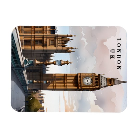 Londen UK reizen kunst  magneet (Horizontaal)