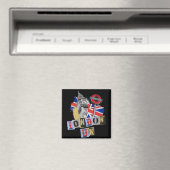 Londen UK retro stijl ontwerp Magneet (Insitu (Vaatwasser))