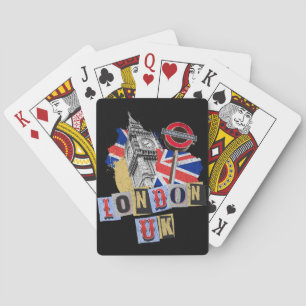 Londen UK retro stijl ontwerp Pokerkaarten