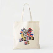 Londen UK retro stijl ontwerp Tote Bag (Voorkant)