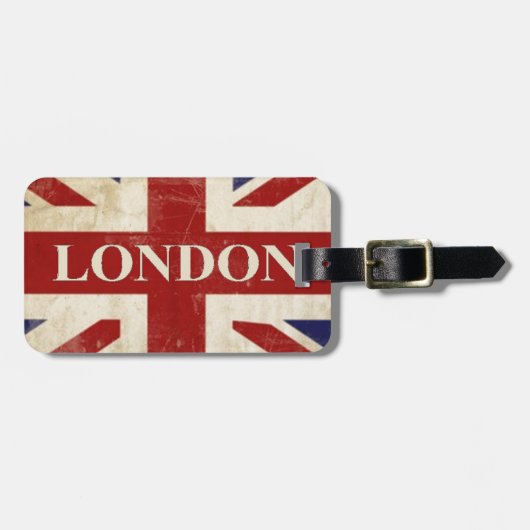 Londen - Union Jack - I Love London Bagagelabel (Voorkant horizontaal)