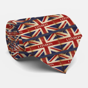 Londen - Union Jack - I Love London Stropdas